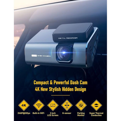 4K Recorder Dual-Channel WIFI Car Dash Cam 2