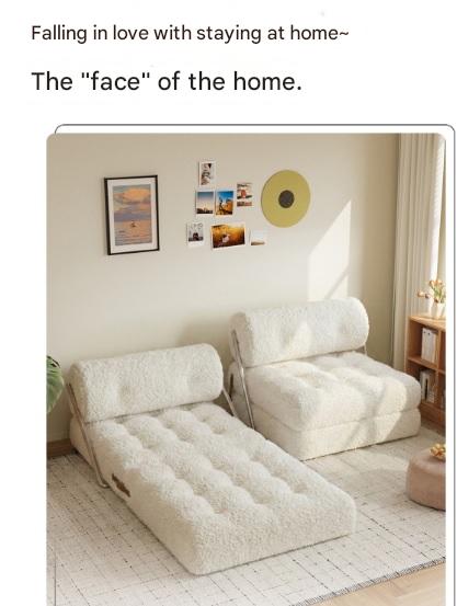 Luxury Lambswool Folding Sofa Bed