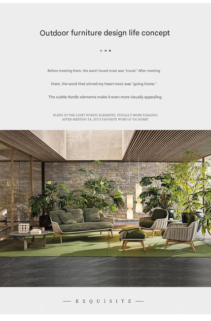 Luxury Garden Lounge Sofa with Aluminum Frame
