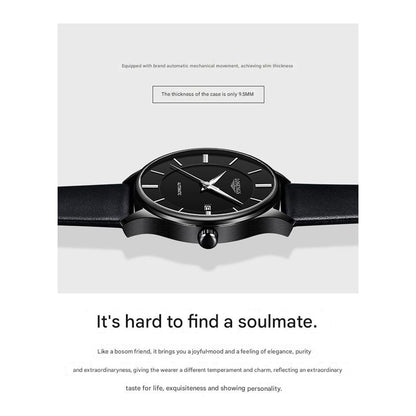 LOSENGS Automatic Genuine Leather Belt Mechanical Watch