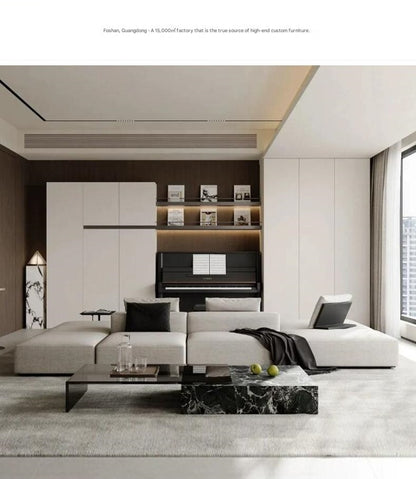 Luxury Modular Large Flat Fabric Sofa Set