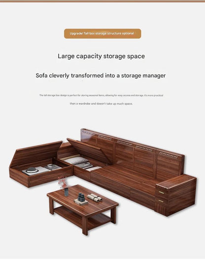 Modern Outdoor Sectional Sofa Set with Chaise and Coffee Table