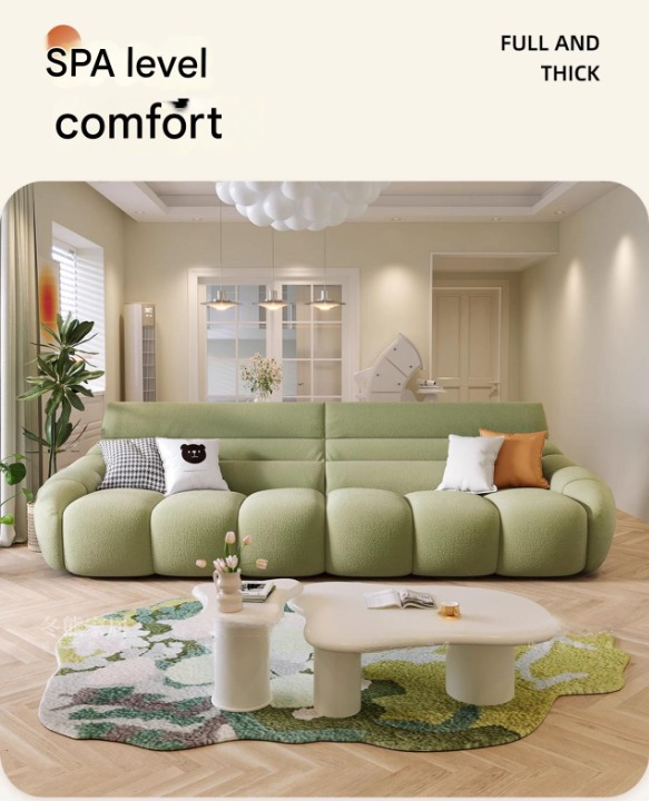 Luxury Pumpkin Fabric Sofa