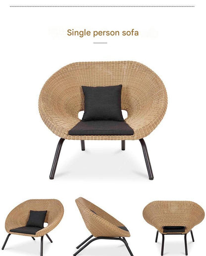Modern Rattan Outdoor Sofa Set With Coffee Table