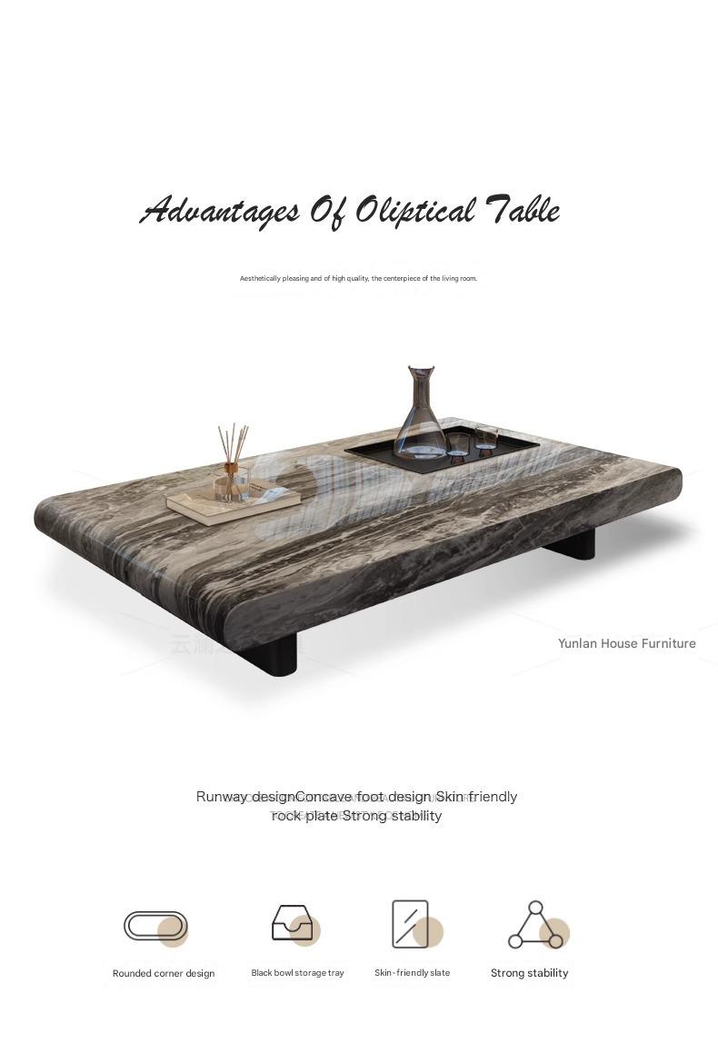 Italian Luxury Rectangular Marble Coffee Table