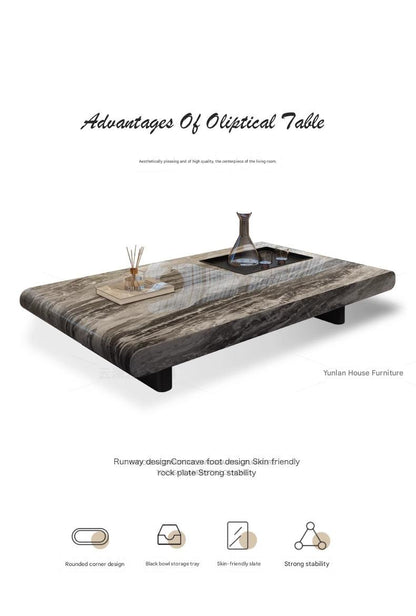 Italian Luxury Rectangular Marble Coffee Table