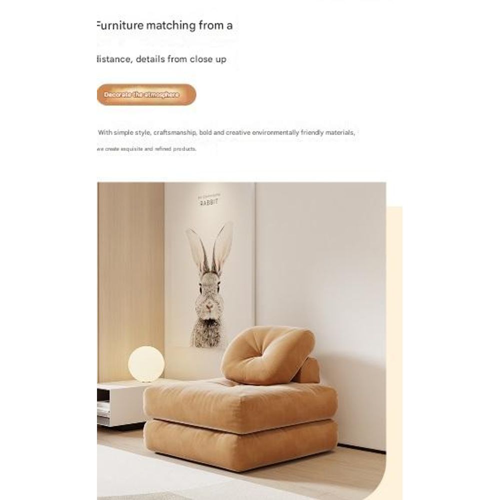 Nordic Small Fabric Sofa Bed