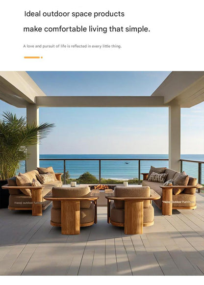 Luxury Outdoor Teak Wood Furniture Sofa Set