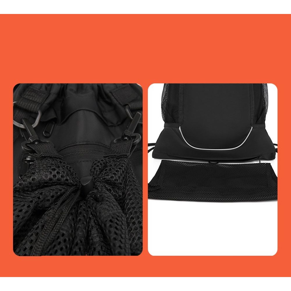 Oxford Sports Drawstring Backpack with Net Bag