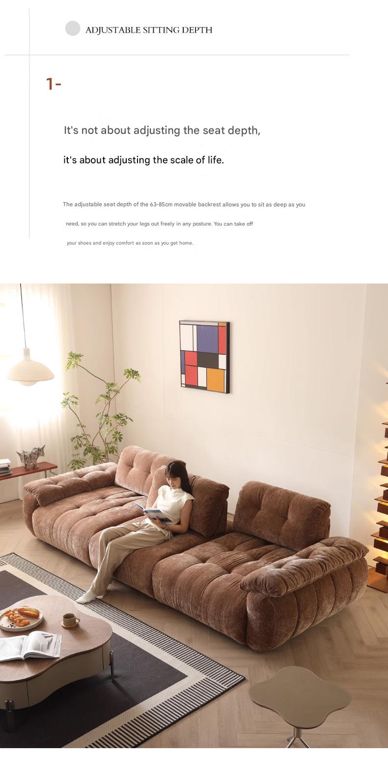 Premium Modern Adjustable Sofa with High Backrest Multi Seat