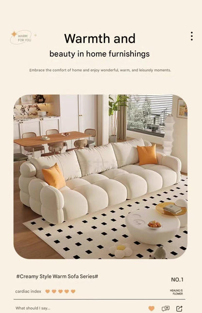 Modern French Barcelona Cloud Velvet Sofa