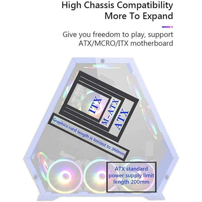 T6 Alien Tank M-ATX CPU Cabinet Case