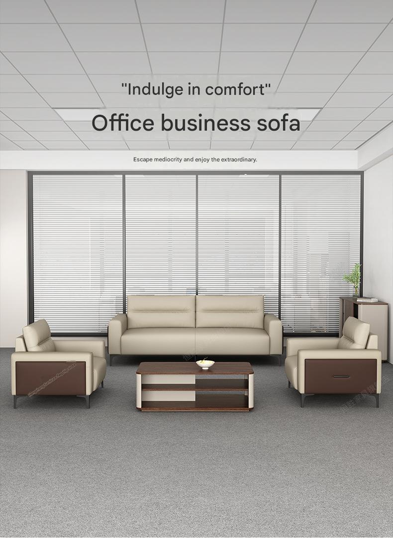Luxury Leather Sofa Set With Coffee Table