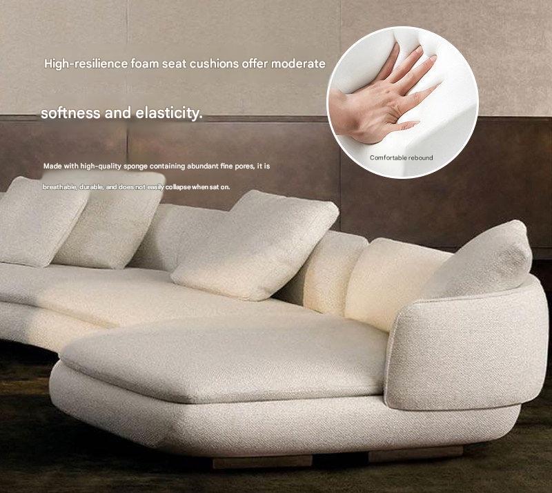 Italian Luxury Curved Sectional Sofa Set