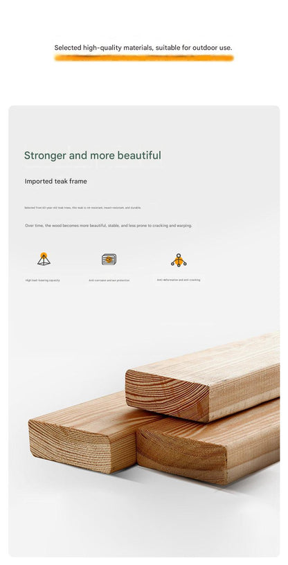 Luxury Outdoor L-Shaped  Wooden Sofa Set