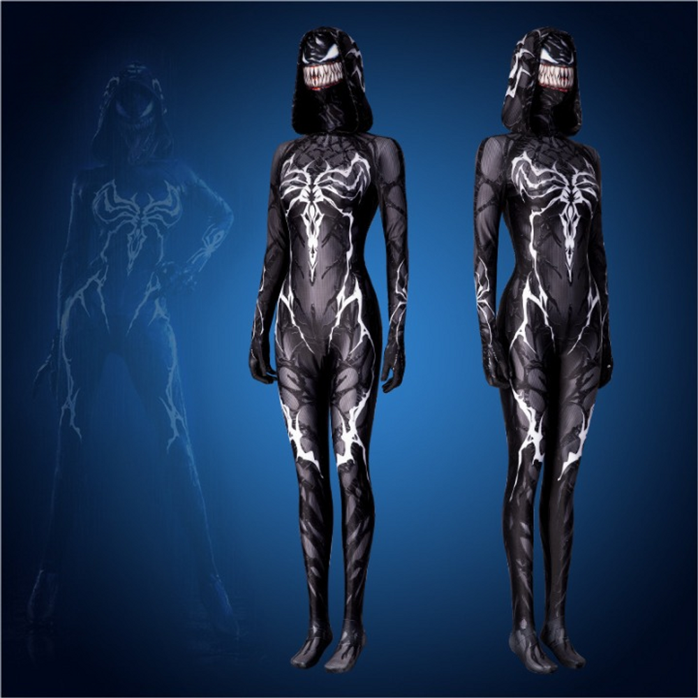 Venom Black Poison Queen Cosplay Costume