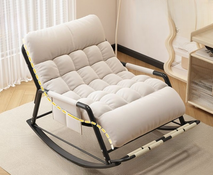 Luxury Double Rocking Recliner Sofa Chair with Thick Cushion