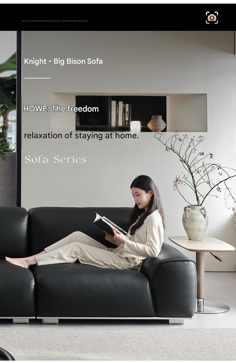Luxury Leather 3-Seater Sofa