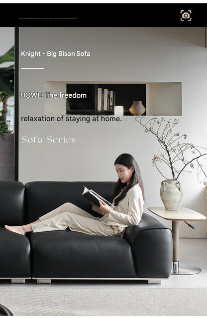 Luxury Leather 3-Seater Sofa