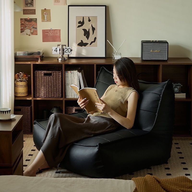 Modern Lazy Single Sofa Chair with Ottoman Footrest