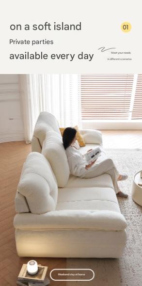 Luxury Electric Adjustable Backrest Chenille Cloud Fabric Sofa