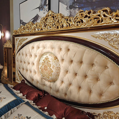 Vintage Gold Leaf 1.8 Meter Princess Double Bed