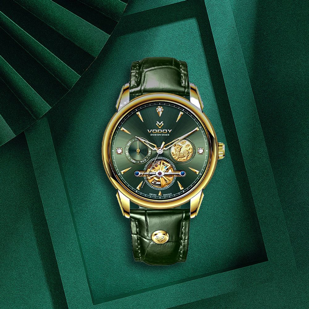 Men's Automatic Mechanical Week Display Watch