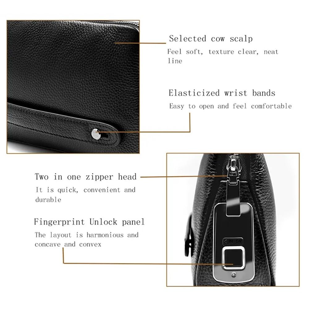 Fingerprint Hand Held Lock Bag