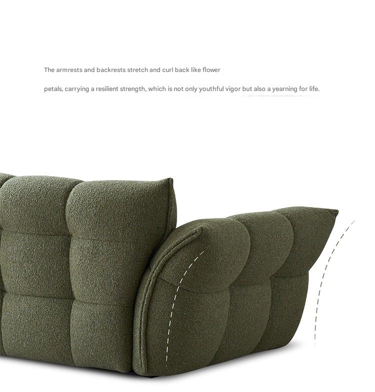 French Retro Chenille Fabric Lily Sofa