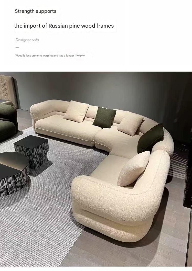 Luxury Italian L-Shaped Sectional Sofa Set
