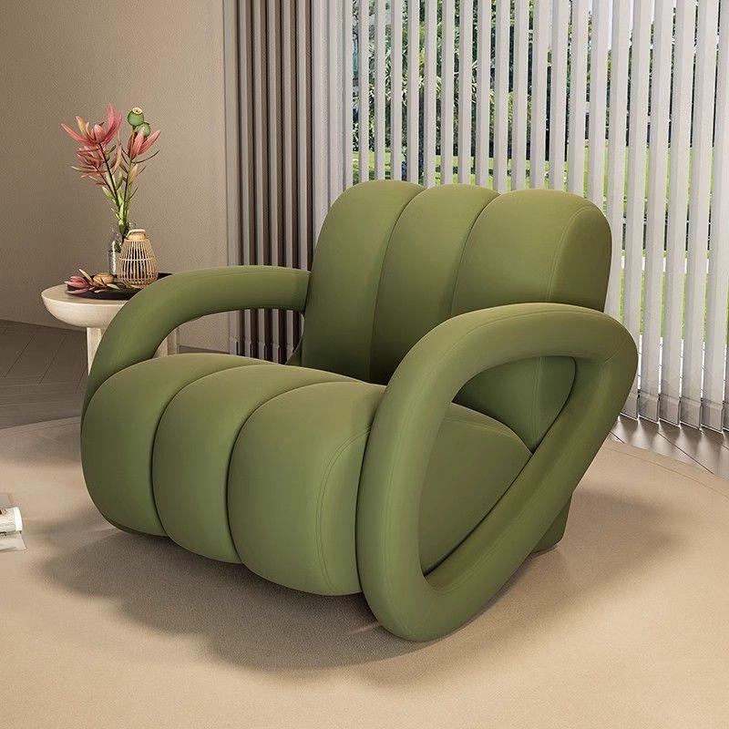 Luxury Soft Upholstered Lounge Chair with Armrest