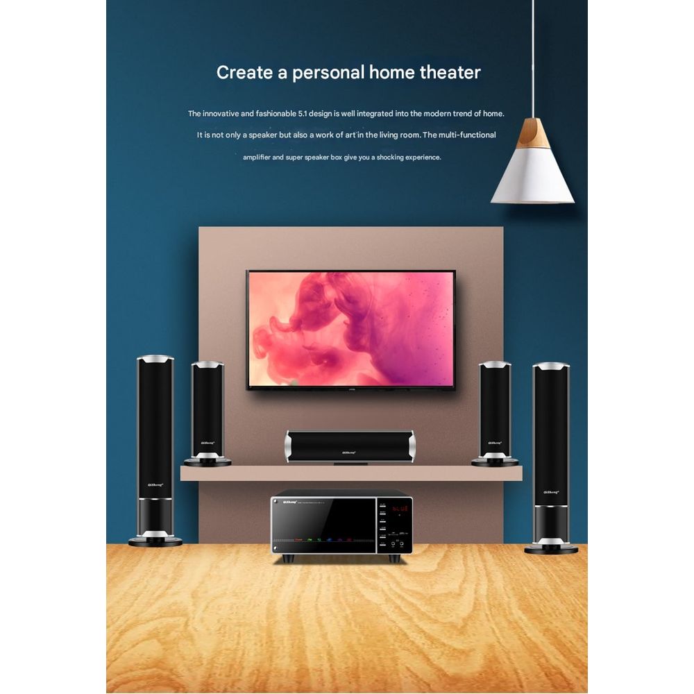 Wireless Surround Speakers Home Theater Full Set