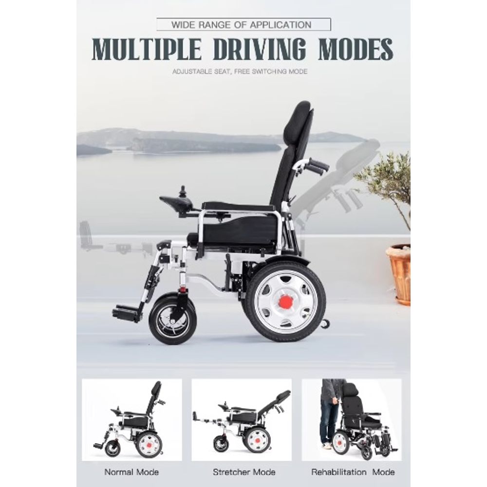 Folding Portable Iron Electric Wheelchair