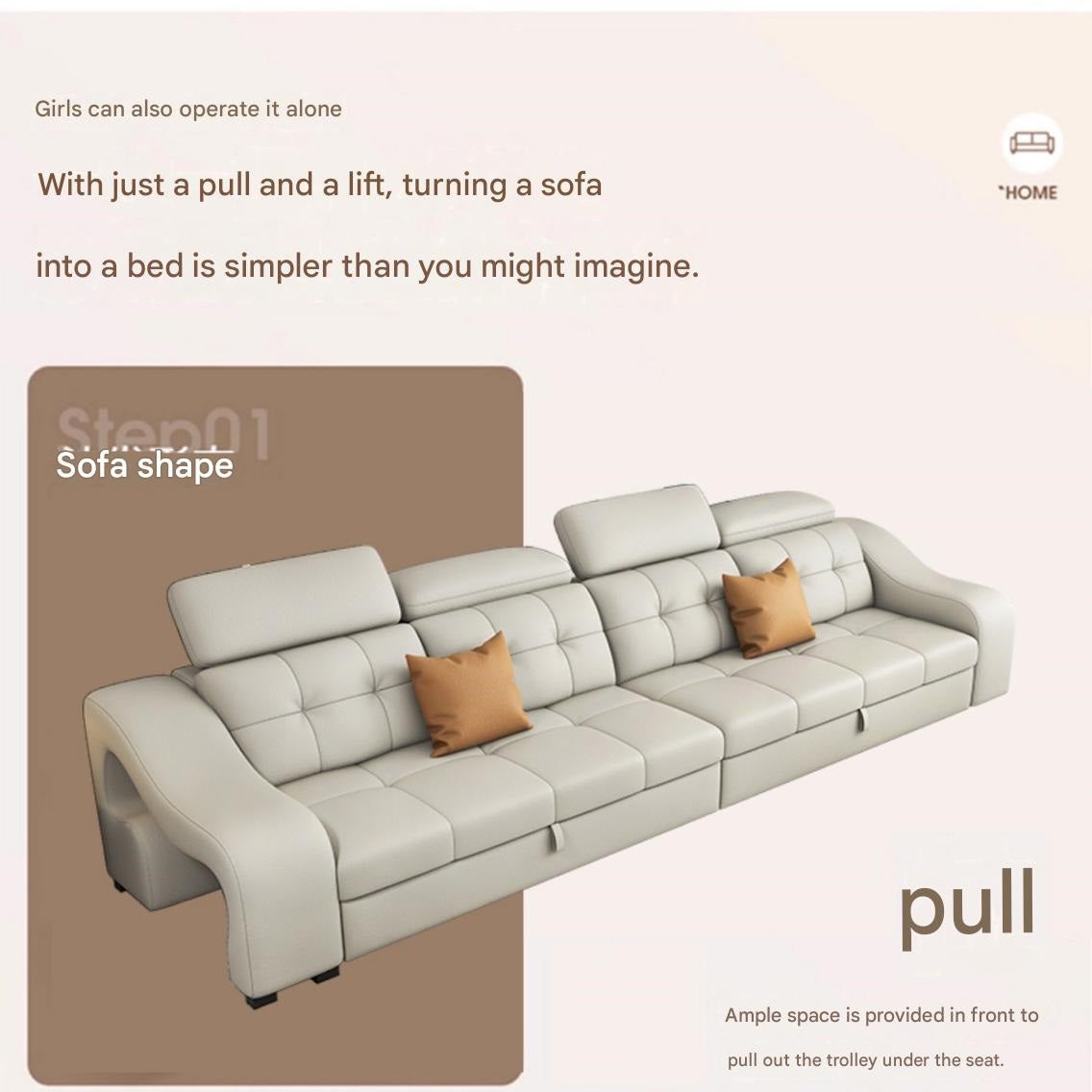 Luxury Smart Recliner Sectional Sofa with Adjustable Headrest