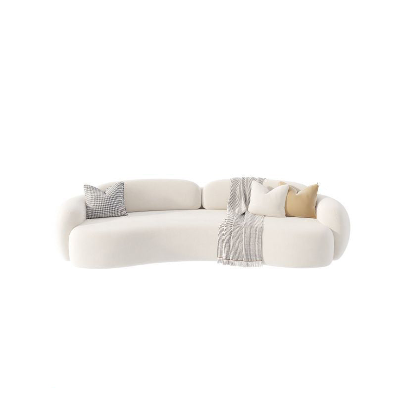 Luxury Curved Velvet Fabric Sofa