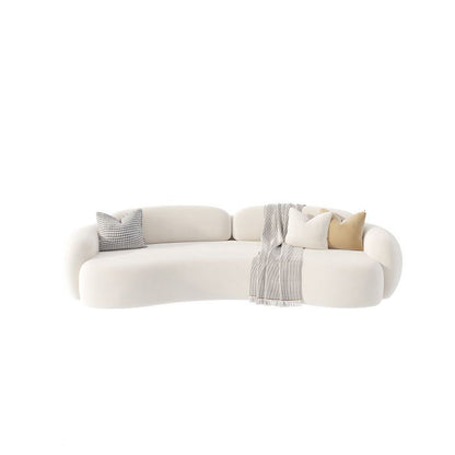 Luxury Curved Velvet Fabric Sofa