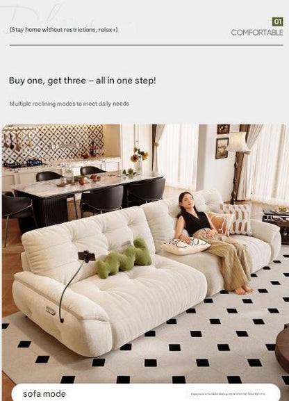 Luxury Multifunctional Retractable Fabric Sofa Bed With USB Charging