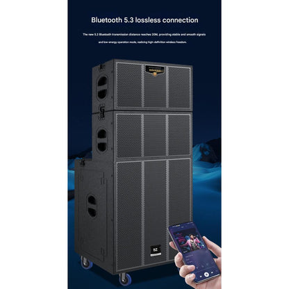 Outdoor High-Power PA Speaker with Mic & Wheels