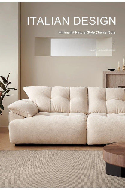 Luxury Chenille Fabric Sofa with Deep Cushions