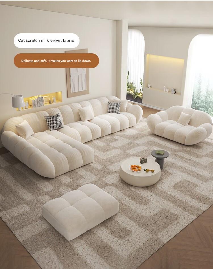 Luxury L-Shape Sectional Sofa with Chaise Lounge