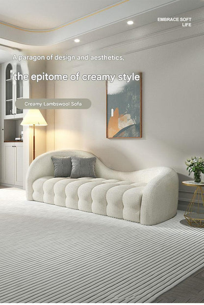 Modern Curved Sofa Set with Accent Chair And Coffee Table