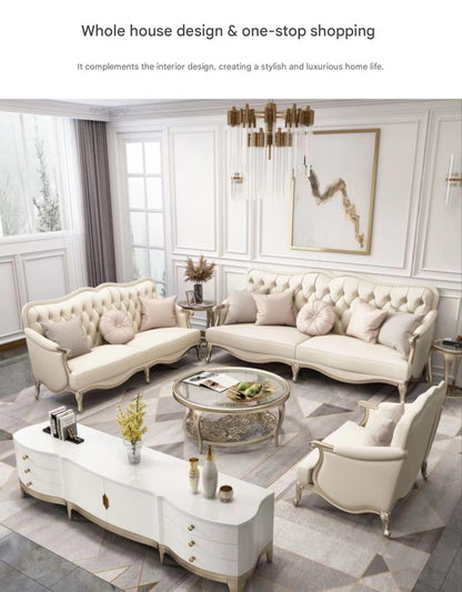 Luxury Leather Sofa Set