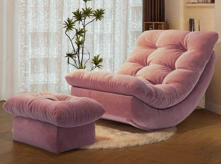 Luxury Recliner Lounge Chair with Ottoman Footrest