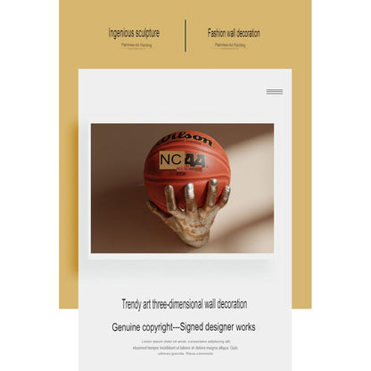 Hand Shaped Sports Ball Wall Mounting Display