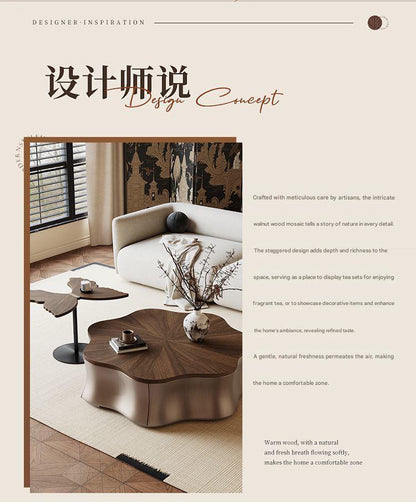 Luxury Italian Cloud Coffee Table With Butterfly Side Table