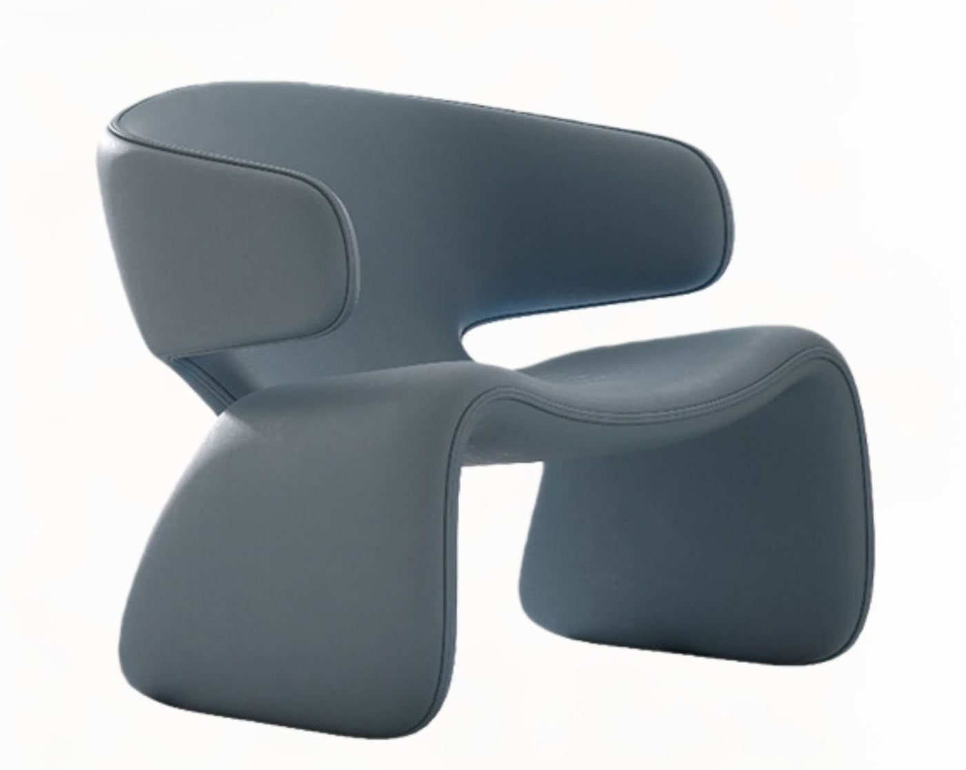 Modern Designer Lounge Chair with Curved Backrest