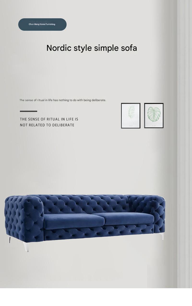 Modern Luxury Velvet Tufted Sofa