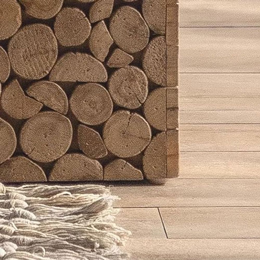 Wooden Block Side Console Table