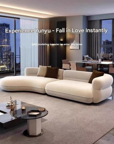 Luxury Modern Curved Sectional Sofa Set