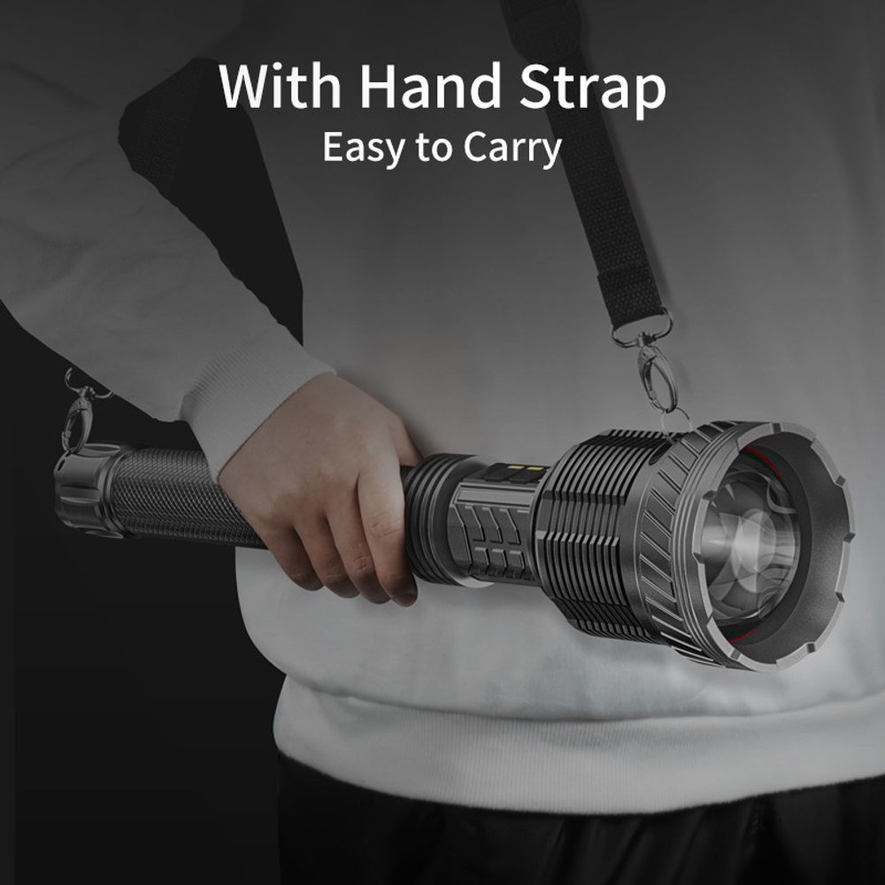 SMILING SHARK P360 Telescopic Zoom Super Bright Flashlight